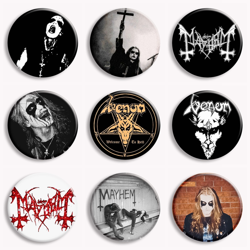 Collectible Vintage Brooches - Rock Mayhem Band Yumuşak Düğme Pin