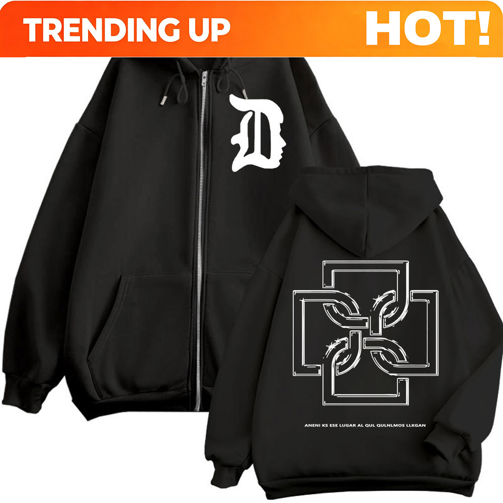 Vintage Zip Hoodie - Kişiselleştirilebilir Rapper Duki Logolu Grafik Fermuarlı