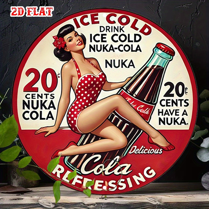 Vintage Collectible Signs - 2D Düz, 1 adet Retro Pin-Up