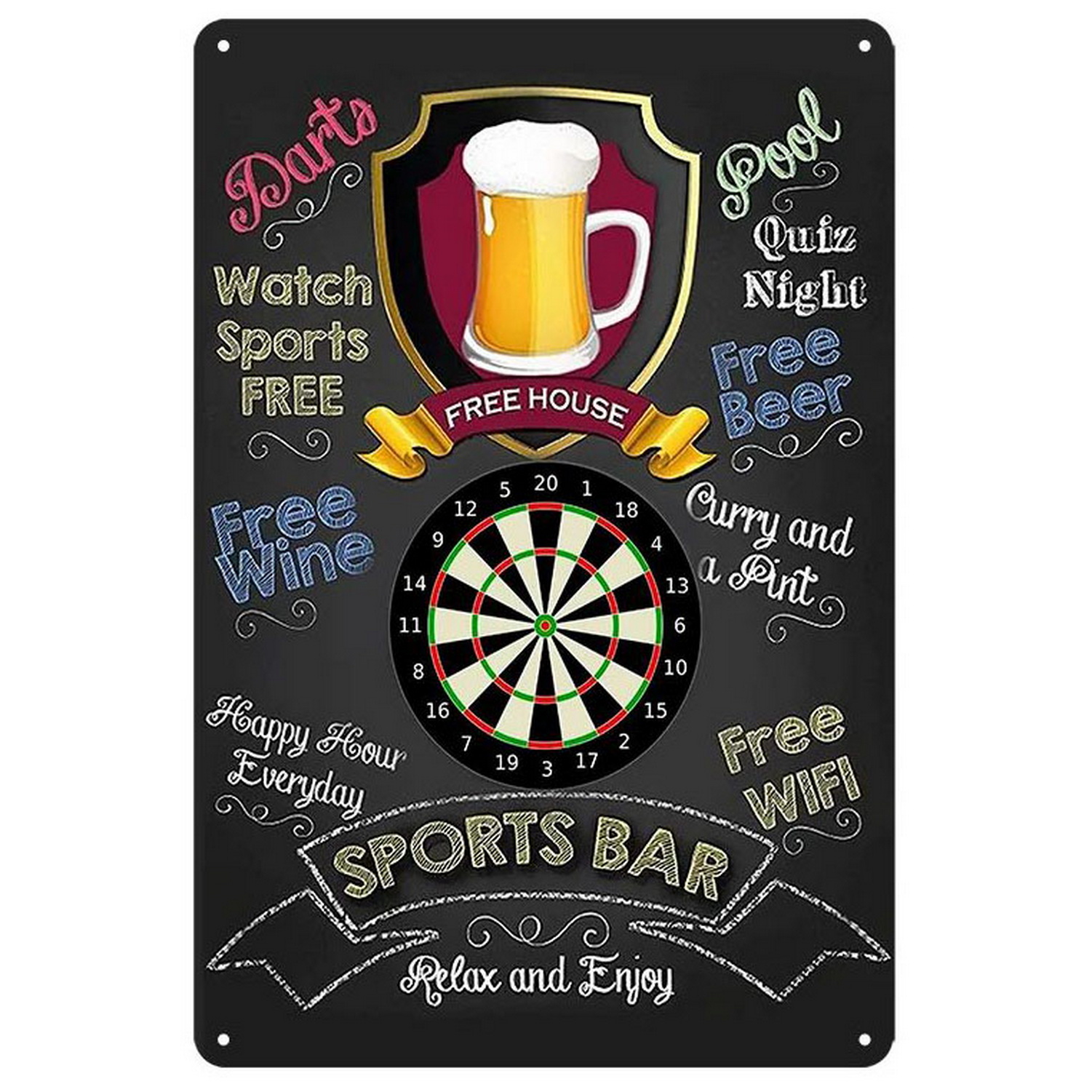 Vintage Dart ve Bira Metal Tab - Vintage Collectible Signs incelemesi ve fiyatı
