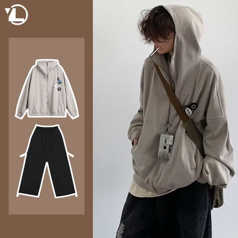 Sonbahar kolej rahat seti erke - Vintage Zip Hoodie incelemesi ve fiyatı