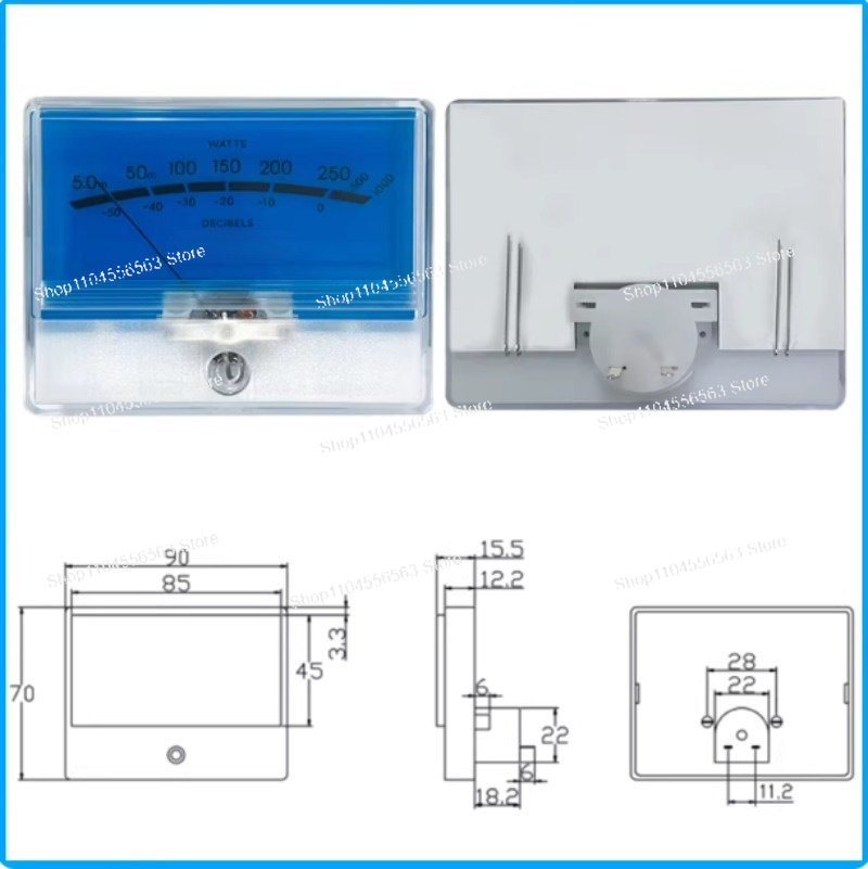 TN-90 Tip Mavi Arka Işıklı VU  - Analog Meter Gauge incelemesi ve fiyatı