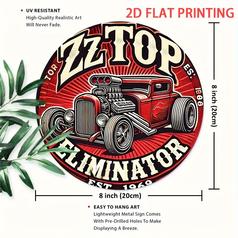 2D Düz, 1 adet ZZ Top Eliminat - Vintage Collectible Signs incelemesi ve fiyatı