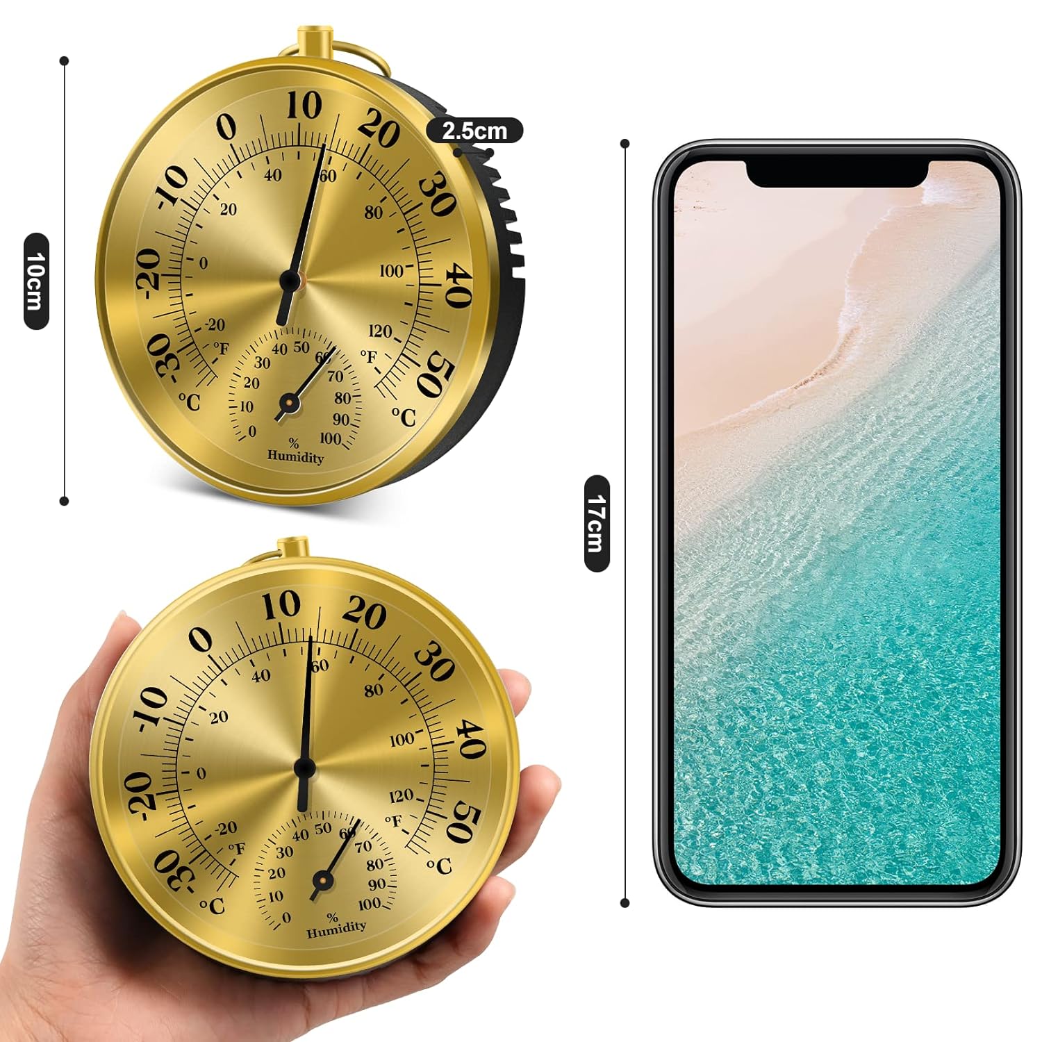 10 CM Duvar Termometre Higrome - Analog Meter Gauge incelemesi ve fiyatı