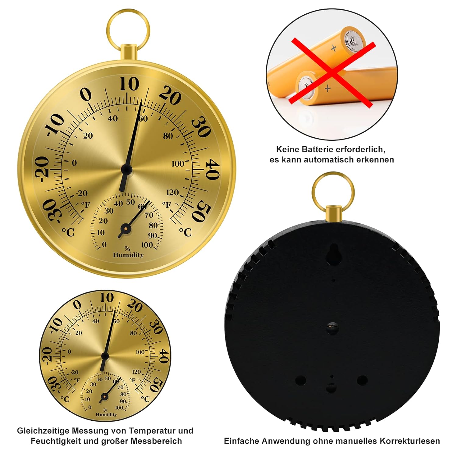 10 CM Duvar Termometre Higrome - Analog Meter Gauge incelemesi ve fiyatı