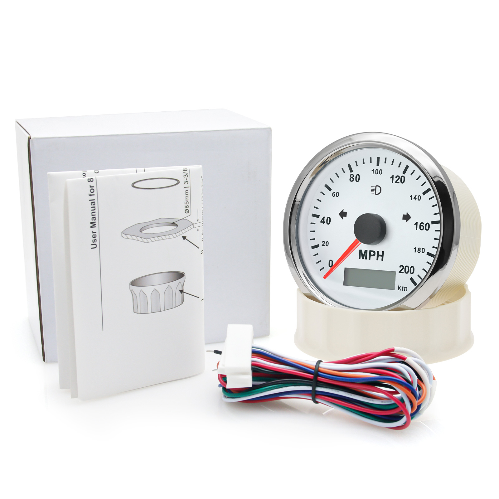 125 200 MPH KMH 85mm Kilometre - Analog Meter Gauge incelemesi ve fiyatı