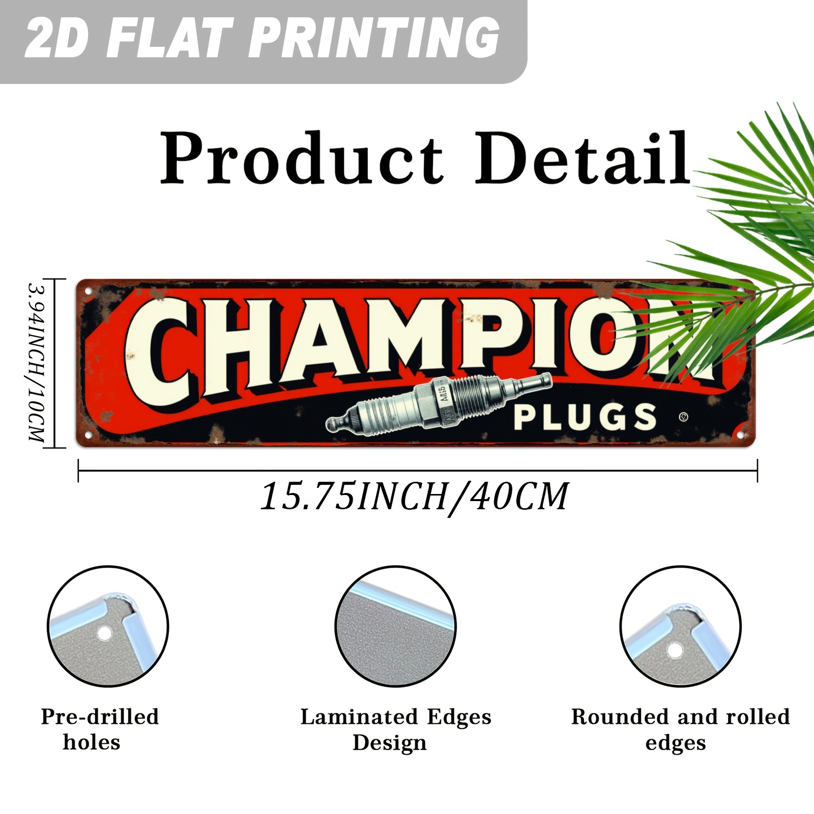 2D Düz, 1 adet Champion Plugs  - Vintage Collectible Signs incelemesi ve fiyatı